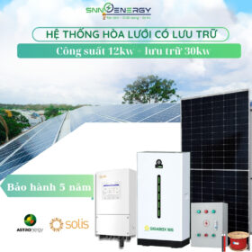Combo hòa lưới công suất 12kw lưu trữ 30kw chất lượng