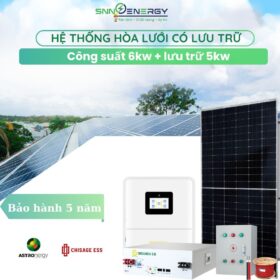 Combo hòa lưới công suất 6kw lưu trữ 5kw chất lượng