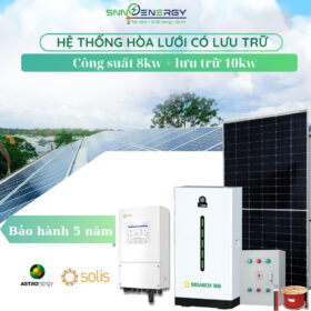 Combo hòa lưới công suất 8kw lưu trữ 10kw chất lượng