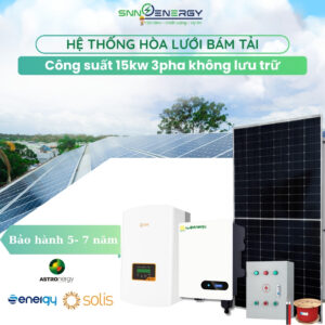 hệ thống hòa lưới bám tải 15kw 3 pha không lưu trữ