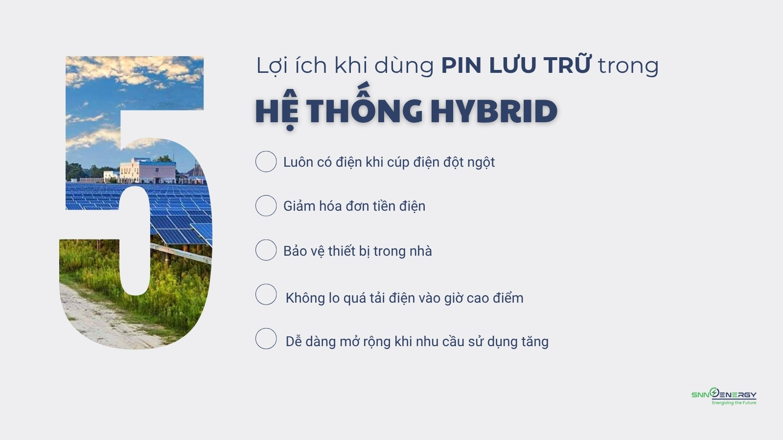 lợi ích khi dùng pin lưu trữ trong hệ thống hybrid