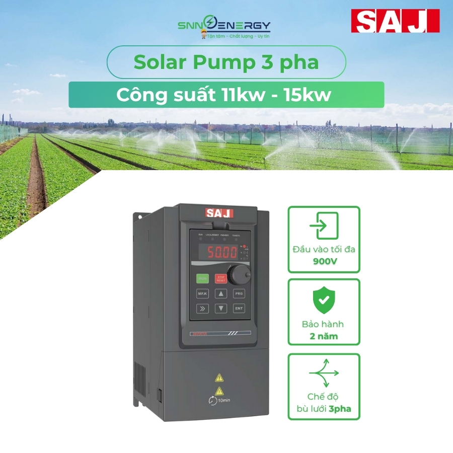 solar pump SAJ 3 pha 11kw 15kw