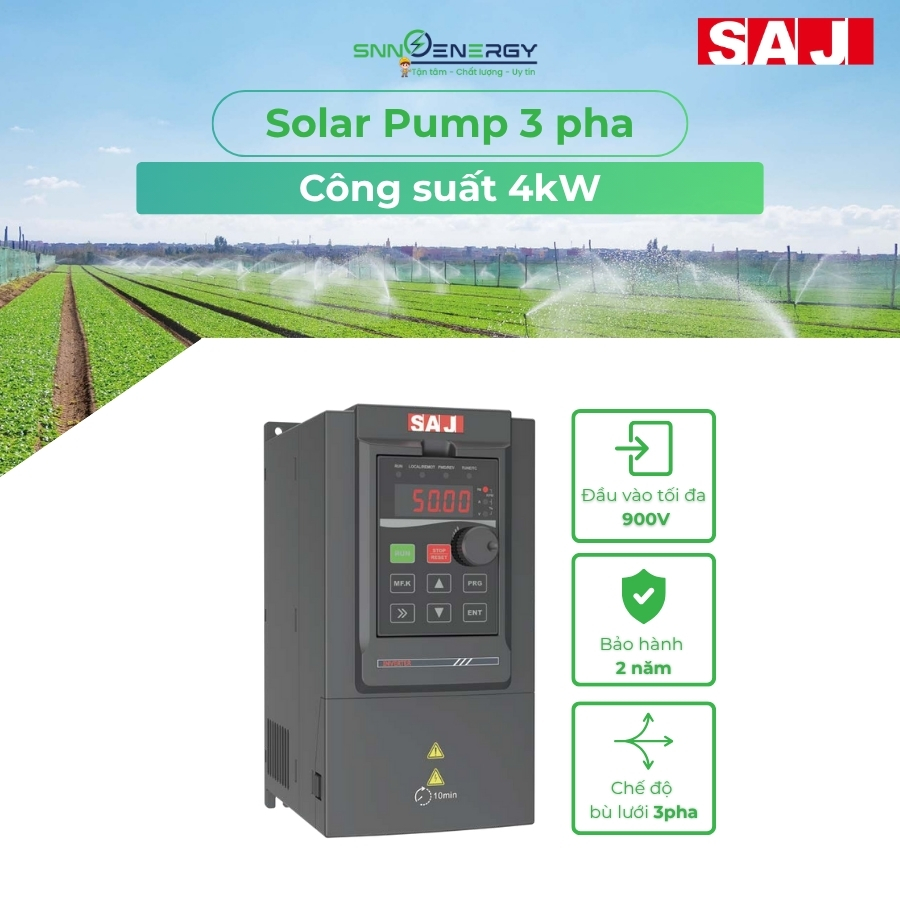 solar pump SAJ 3 pha 4kw