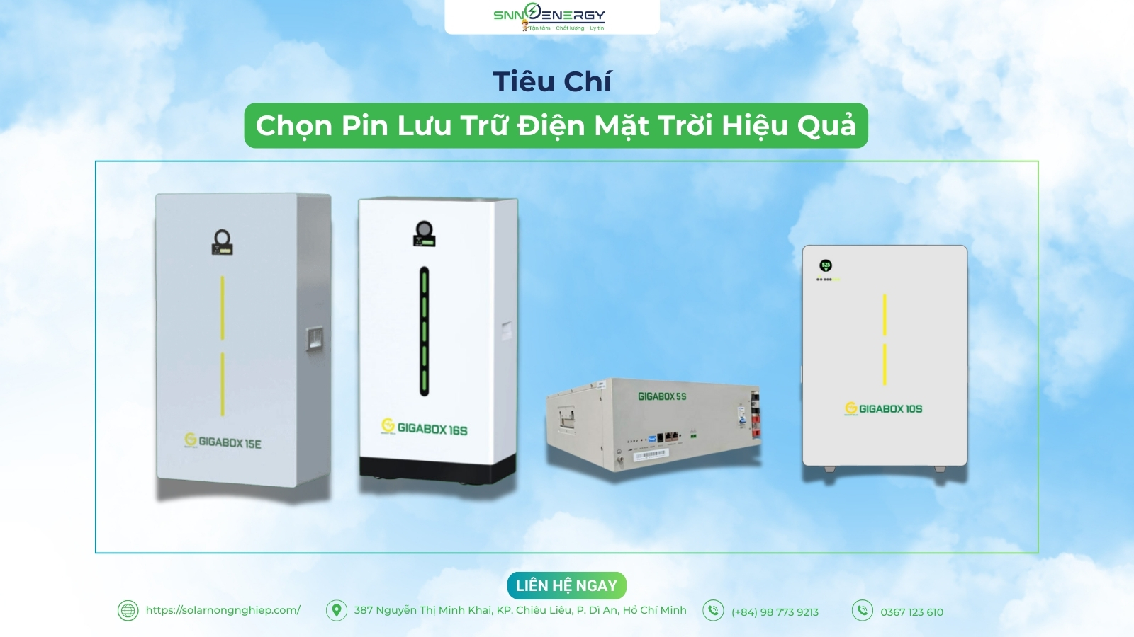 Tiêu chí chọn pin lưu trữ điện mặt trời hiệu quả
