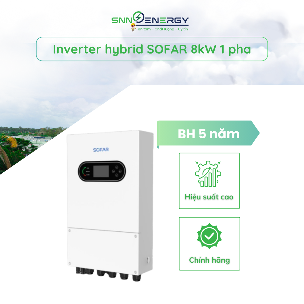 Inverter hybrid SOFAR 8kW 1 pha