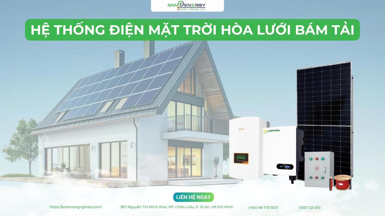 Hệ thống điện mặt trời hòa lưới bám tải