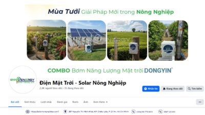 Trang chủ facebook điện năng lượng mặt trời
