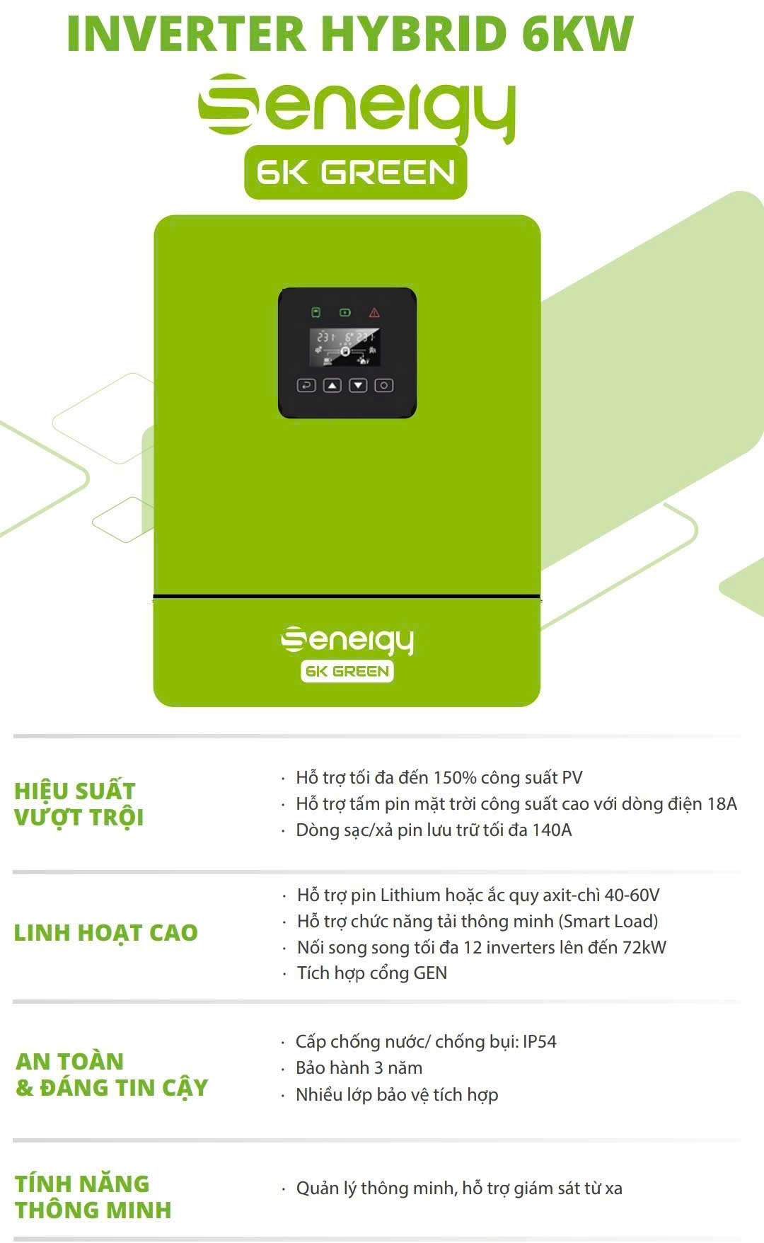 inverter hybrid 6kw Senergy