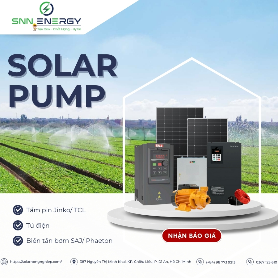 Các vật tư của hệ bơm điện năng lượng mặt trời