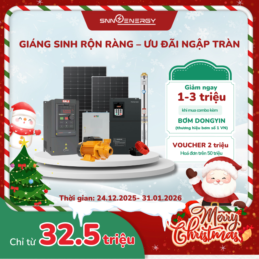 Combo khuyến mãi hệ bơm điện mặt trời