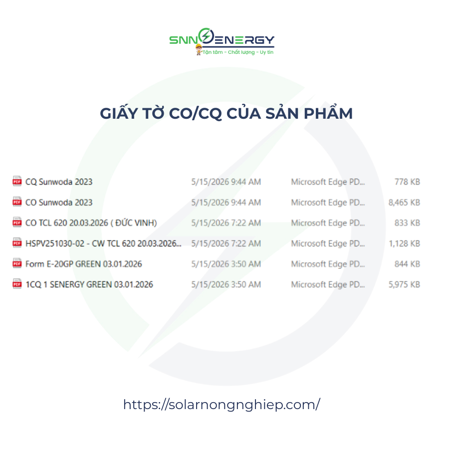 Giấy tờ CO CQ của vật tư chính