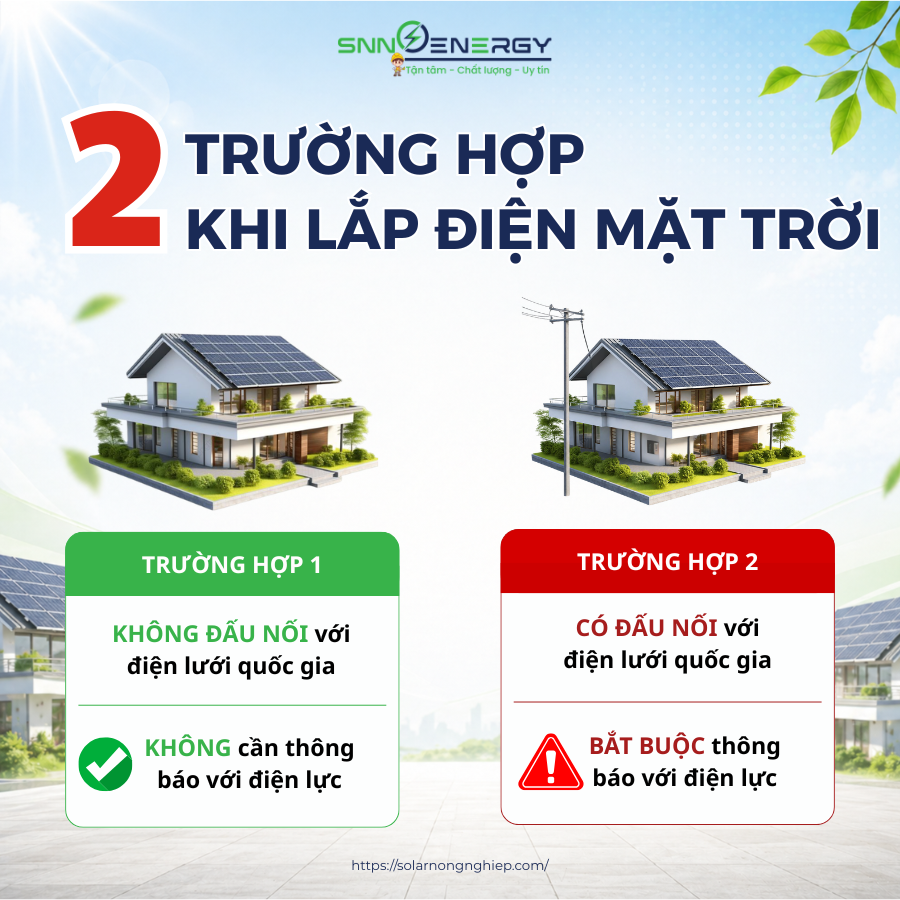 Trường hợp cần và không cần khai báo với điện lực