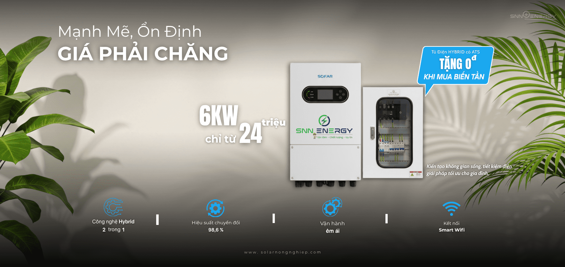 Banner biến tần tặng tủ điện